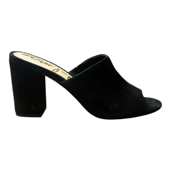 Sam Edelman Women's Orlie Suede Open-Toe Block-Heel Mules Black Size 8.5 - Picture 2 of 12